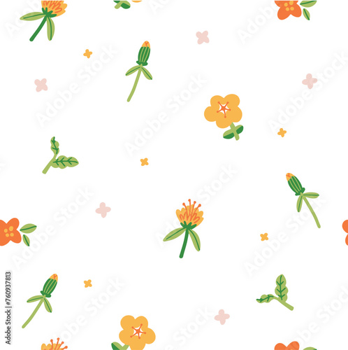 Seamless beautiful flower, cute flower, flower pattern	