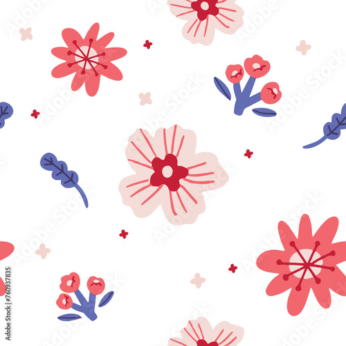 Seamless beautiful flower, cute flower, flower pattern	