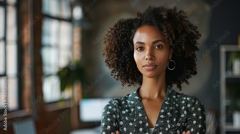 Confident Businesswoman Delivering a Compelling Presentation Confident Businesswoman Delivering a Compelling Presentation
