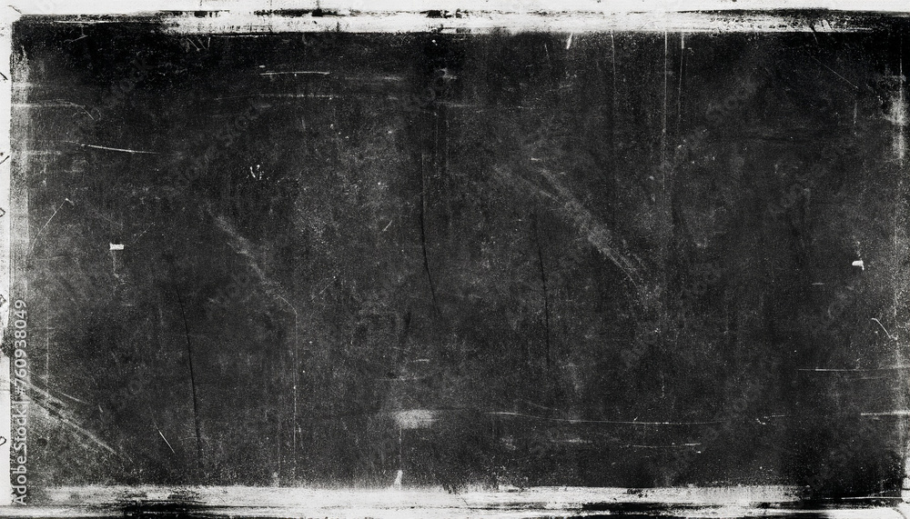 Grunge scratched background, old distressed scary texture with black frame, old film effect; empty place for your design