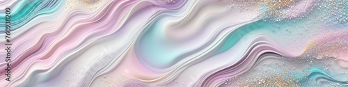 Colorful abstract 3D background made of paint drips of delicate pastel colors. Background for poster, banner, social media, space for text 