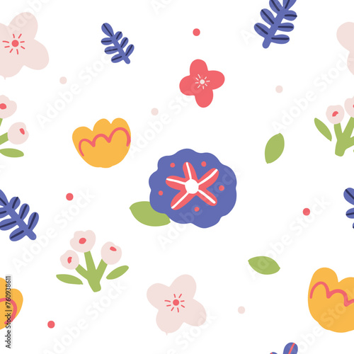 Seamless beautiful flower, cute flower, flower pattern	