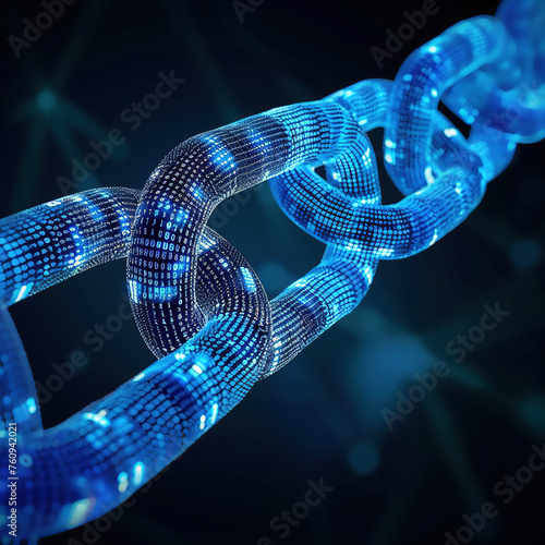 Block chain concept - Chain consists of network connections 