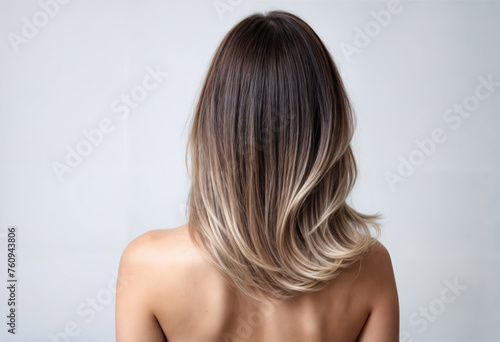 Chic Ombre Hair Coloring on Sleek Straight Brown to Blonde Hair