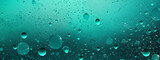 Teal Bubbles Floating on a Gradient Background