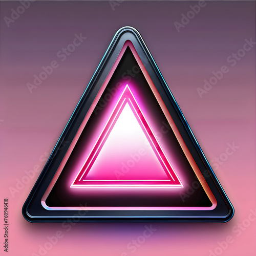 Pink Prism  Exploring the Artistry of Pink Neon Triangles Generative AI 