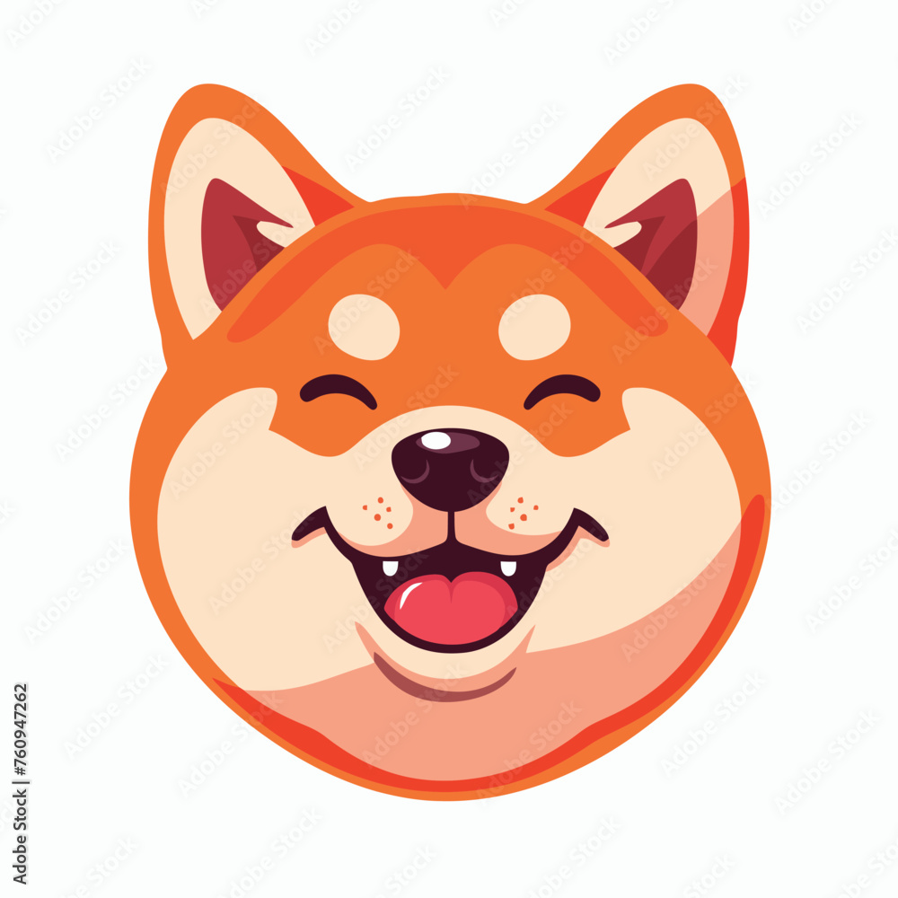 free vector cute shiba inu face with happy emotions free vector cute shiba inu face with happy emotions