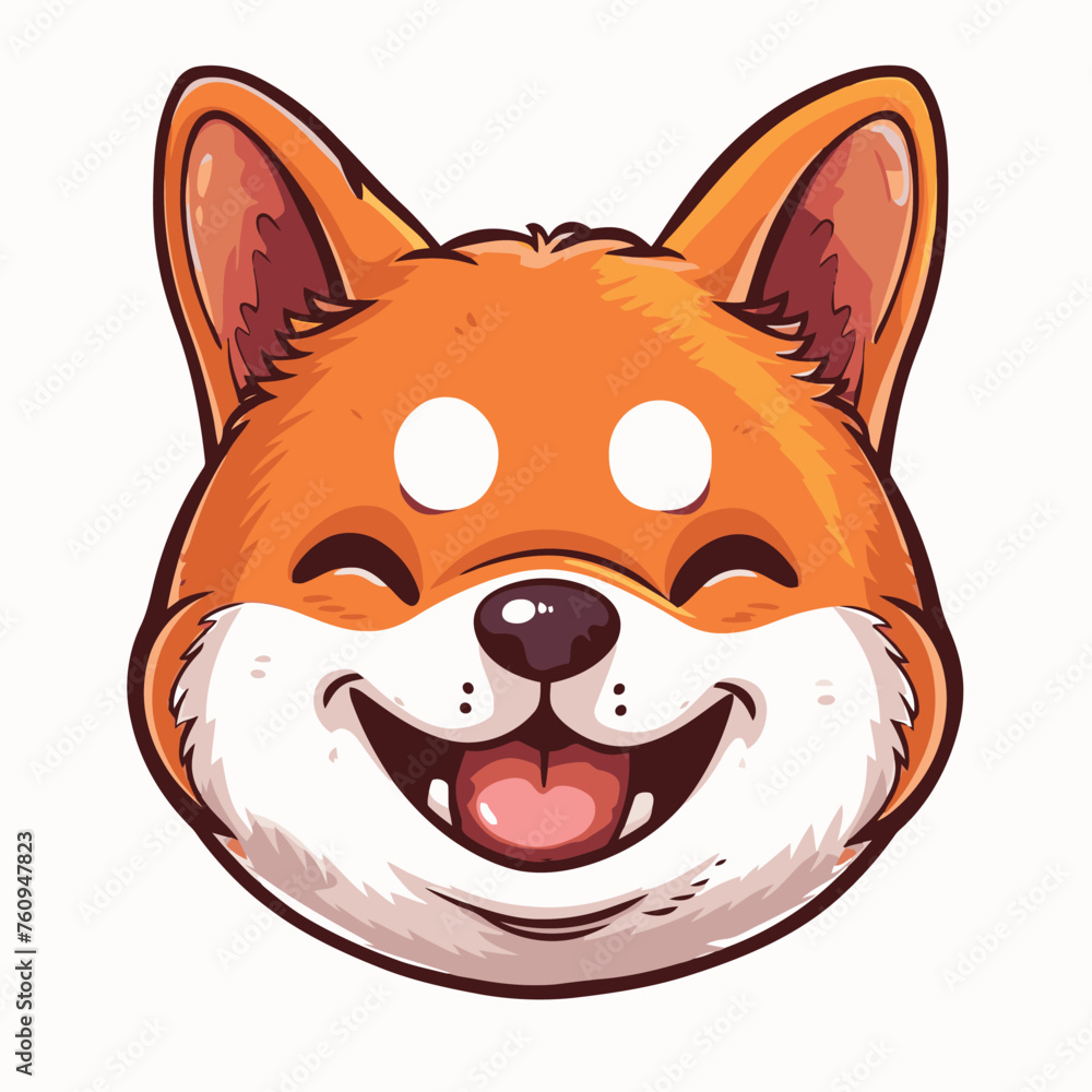 free vector cute shiba inu face with happy emotions free vector cute shiba inu face with happy emotions