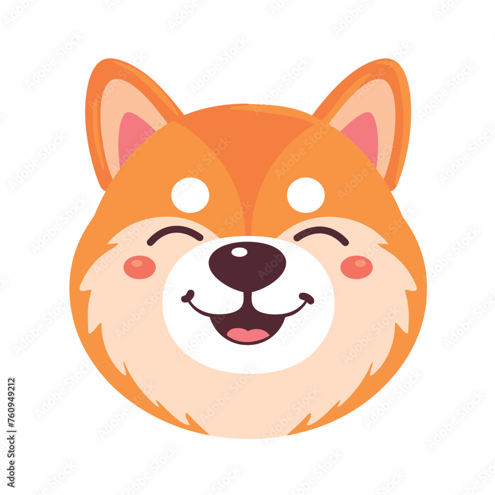 free vector cute shiba inu face with happy emotions free vector cute shiba inu face with happy emotions
