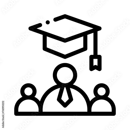 graduation line icon