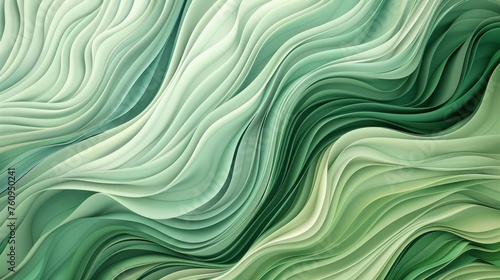 Organic abstract green lines forming natural wallpaper pattern. Fresh spring background illustration