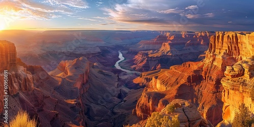 breathtaking view of Grand Canyon Colorado in USA at sunrise