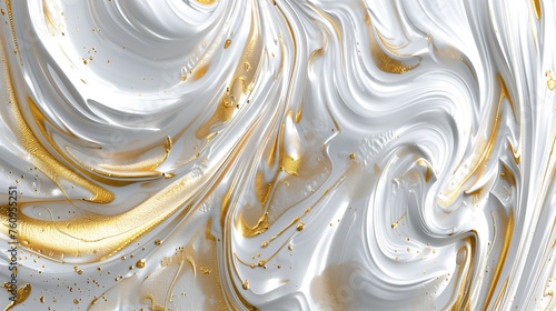 Abstract gold and white art painting texture