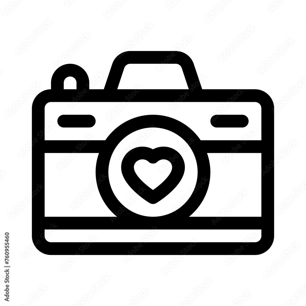 photo camera line icon