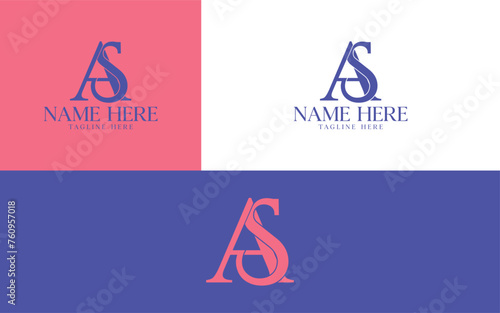 Luxury Premium AS Letter Linked Logo design