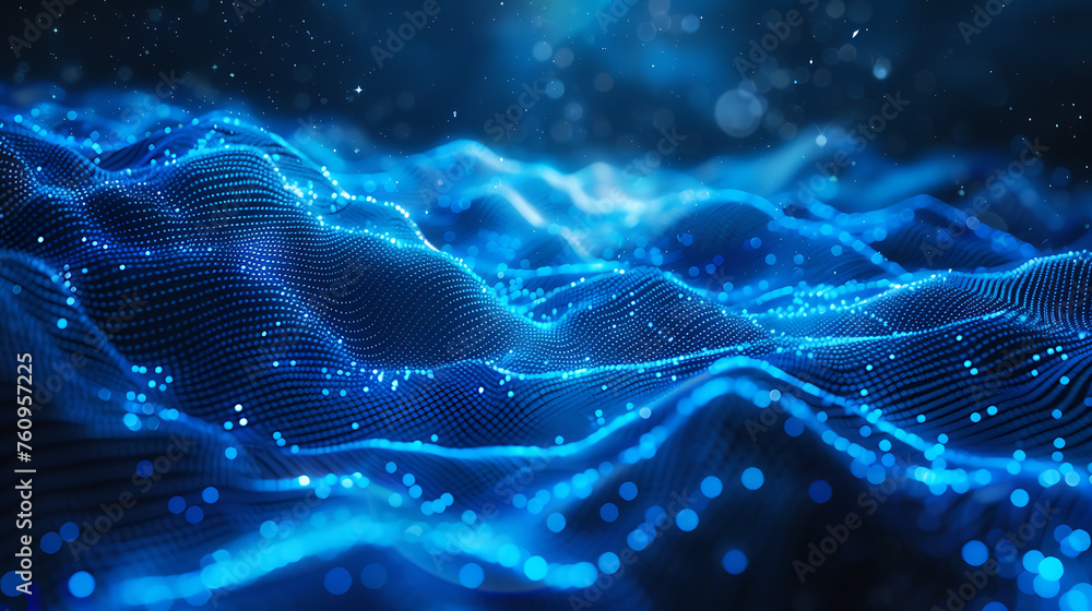 A mesmerizing abstract wireframe futuristic dark blue background, featuring dynamic shapes and vibrant colors, perfect for modern design projects and sci-fi concepts A mesmerizing abstract wireframe futuristic dark blue background, featuring dynamic shapes and vibrant colors, perfect for modern design projects and sci-fi concepts