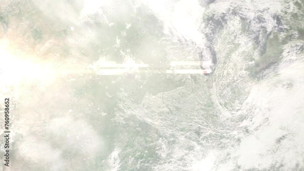 Earth zoom in from space and focus on Ottumwa, Iowa, USA. 3D Animation. Satellite view. Background for travel intro. Images from NASA Earth zoom in from space and focus on Ottumwa, Iowa, USA. 3D Animation. Satellite view. Background for travel intro. Images from NASA