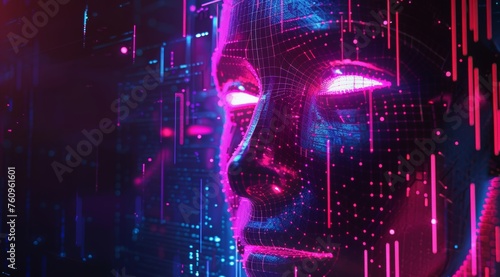 Digital Genesis: The Advent of Singularity, Artificial Intelligence Concept. Generative AI. 