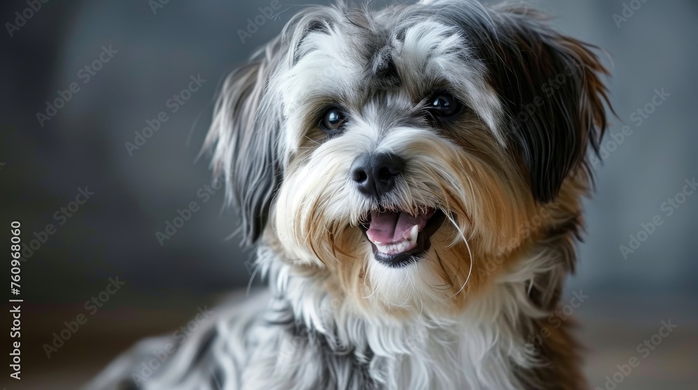 A cheerful and playful Havanese dog with a joyful expression AI generated illustration A cheerful and playful Havanese dog with a joyful expression AI generated illustration