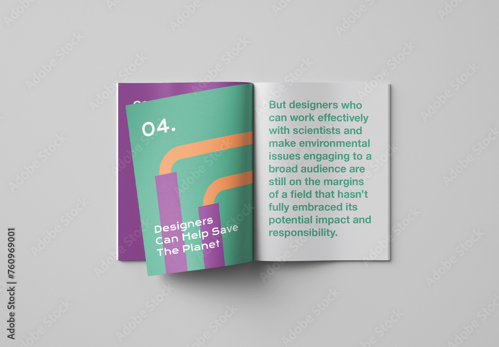 Top View US Magazine Mockups Stock Template | Adobe Stock