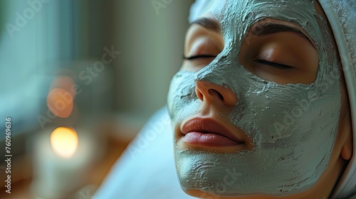spa facial mask application spa beauty organic facial mask application at day spa salon 