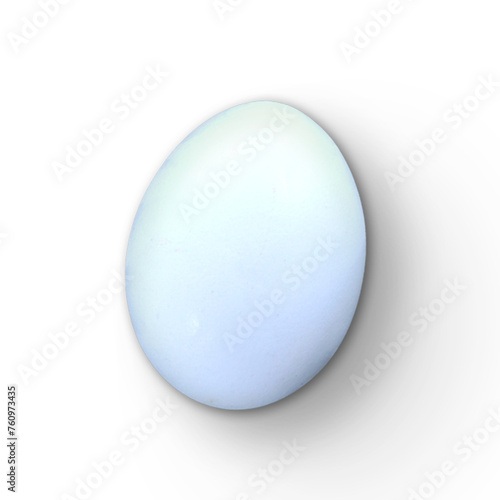 Turkey egg isolated on transparent background , food flat lay concept.