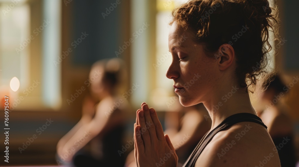 A dedicated yoga instructor guiding students to wellness with calm and expertise AI generated illustration A dedicated yoga instructor guiding students to wellness with calm and expertise AI generated illustration