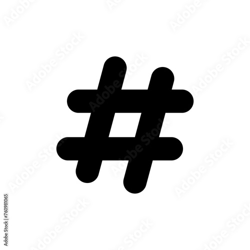 Hashtag icon vector isolated on white background. hashtag vector icon