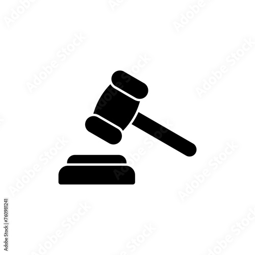 Gavel icon vector isolated on white background. Hammer icon vector. Judge Gavel Auction Icon Vector. Bid