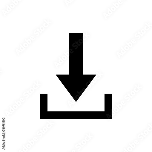 Download icon vector isolated on white background. Downloading vector icon