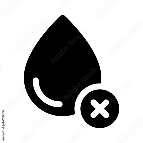 water scarcity glyph icon