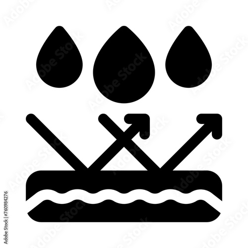water resistant glyph icon