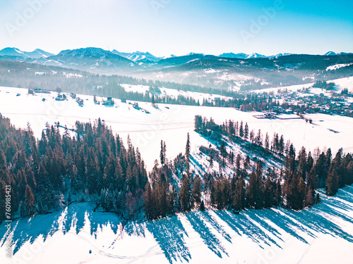 View at Western Tatra Mountains at winter