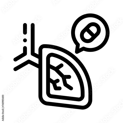 tuberculosis line icon