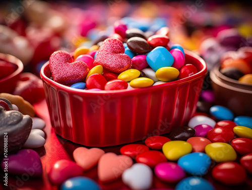 Sweet Sentiments  A Festive Assortment of Heart-Shaped Candies for Valentine s Day Celebrations
