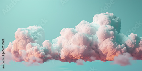 white cloud isolated on blue background 