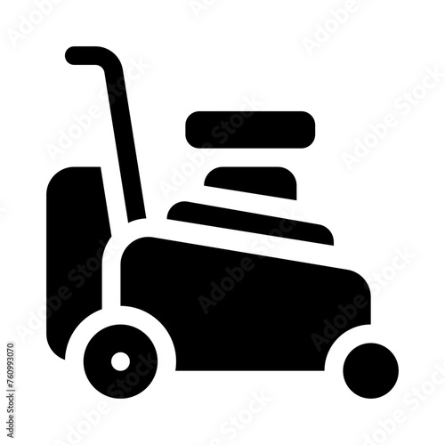 lawnmower glyph icon