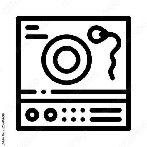 artificial fertilization line icon