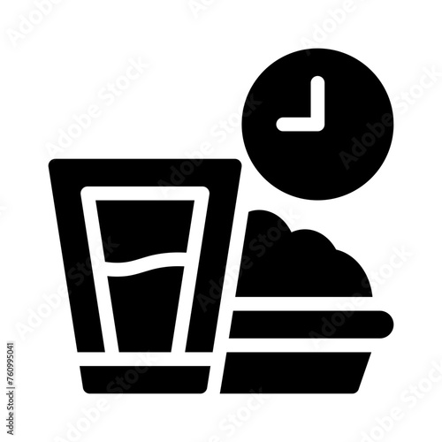 fasting glyph icon