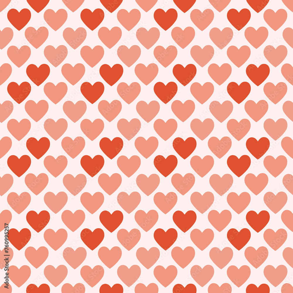 Seamless coral pattern with hearts.Love illustration Seamless coral pattern with hearts.Love illustration