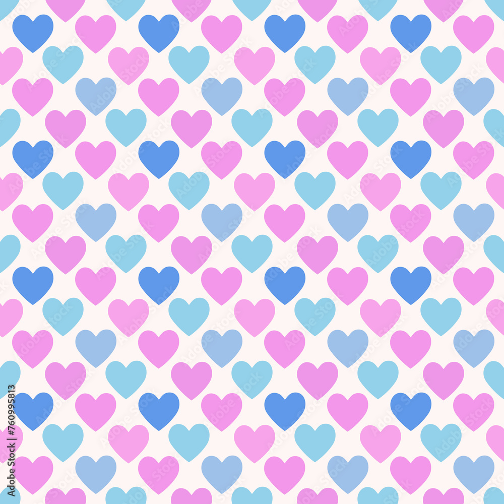 Seamless pink pattern with hearts.Love illustration Seamless pink pattern with hearts.Love illustration