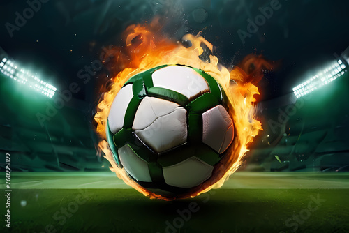 soccer ball in the grass © art design