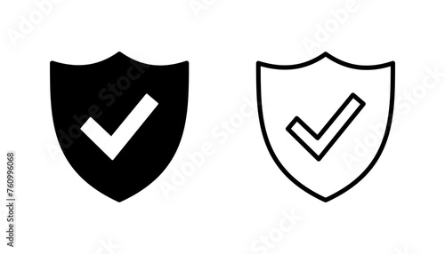 Shield check mark icon set. Protection approve sign. Safe icon vector Free Download Shield check mark icon set. Protection approve sign. Safe icon vector - GFXLoad