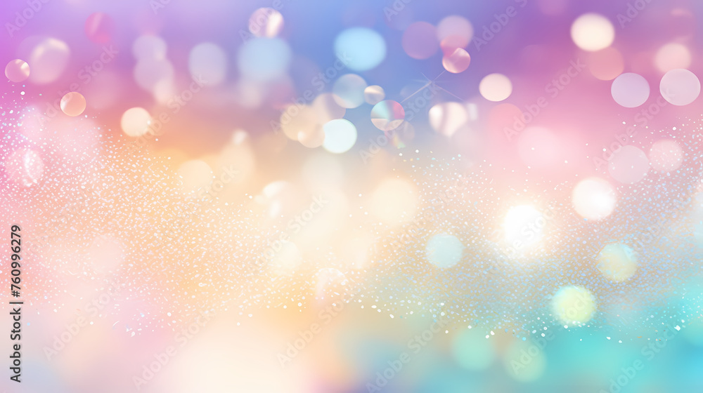 Soft rainbow colored bokeh background