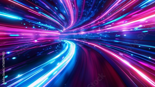 Abstract digital background with high-speed global data transfer and ultra-fast broadband connection