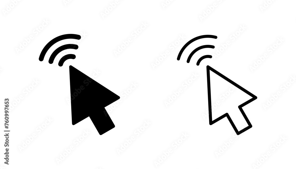 Click icon set. pointer arrow icon. cursor icon vector Click icon set. pointer arrow icon. cursor icon vector