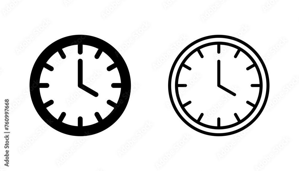 Clock icon set. Time icon vector. watch icon symbol Clock icon set. Time icon vector. watch icon symbol