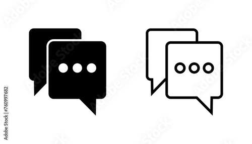 Chat icon set. speech bubble icon. comment icon vector. message. contact us