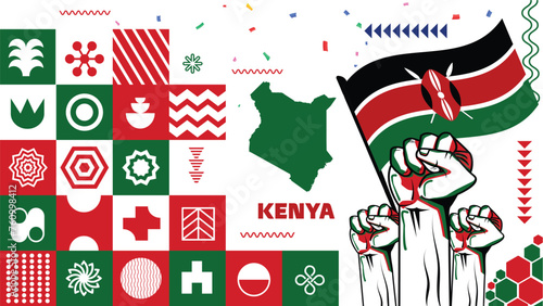 December 12, Happy Jamhuri Day, Independence day of Kenya vector illustration. Suitable for greeting card, poster and banner.