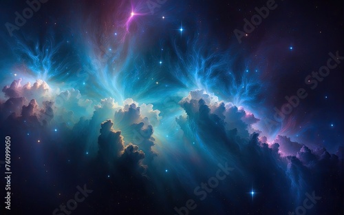 A Beautiful space cosmic background of supernova nebula and stars